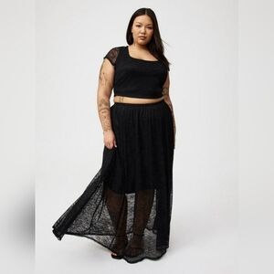 Torrid Lace Top And Maxi Skirt Set